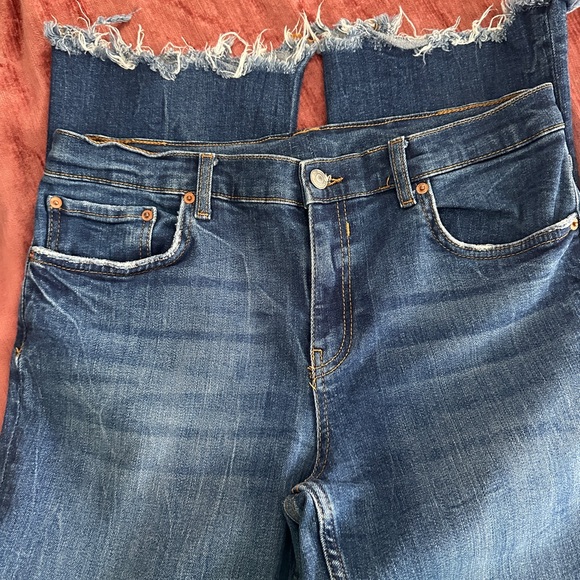 Zara straight leg cropped denim 42 - Picture 2 of 5